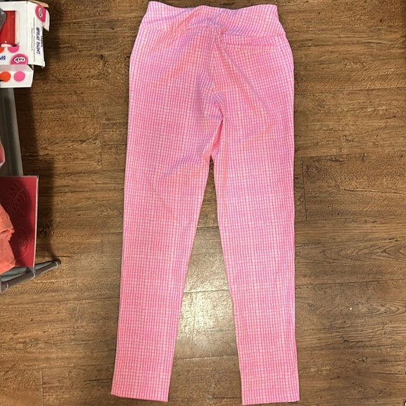 ⭐️Lilly Pulitzer⭐️UPF 50+ Luxletic 28" Corso Pant Prosecco Pink Gingham - Picture 7 of 7